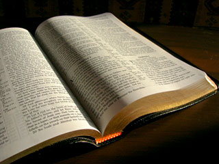 Photo of open Bible